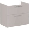 VitrA Root Flat 80cm 2 Drawer Washbasin Unit - Bright Sahara Beige