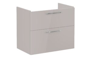 VitrA Root Flat 80cm 2 Drawer Washbasin Unit - Bright Sahara Beige