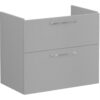 VitrA Root Flat 80cm 2 Drawer Washbasin Unit - Matt Rock Grey