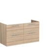 VitrA Root Flat 120cm 4 Drawer Washbasin Unit - Natural Oak