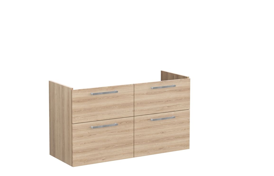 VitrA Root Flat 120cm 4 Drawer Washbasin Unit - Natural Oak