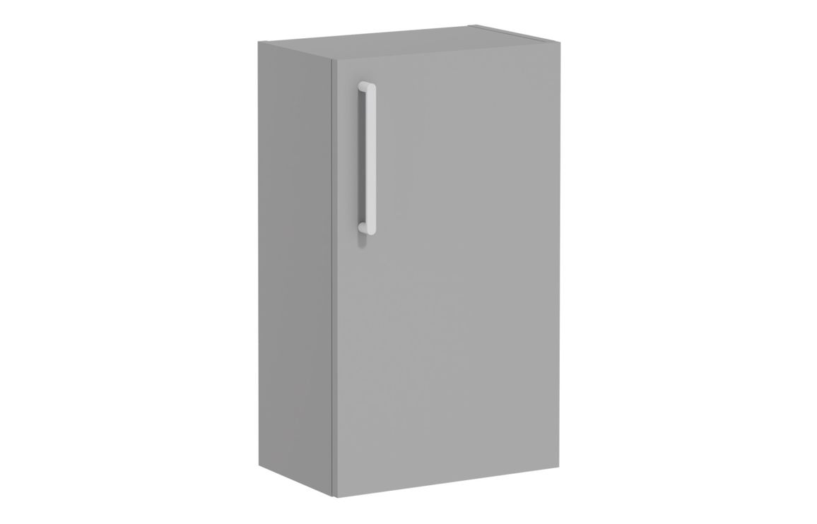 VitrA Root Flat 40cm 1 Door Slim Lower/Base Unit (RH Hinge) - Matt Rock Grey