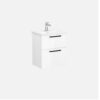 VitrA Zentrum Compact 60cm 2 Drawer W/H Washbasin Unit - High Gloss White