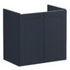 VitrA Root Classic 60cm 2 Door Wall Hung Slim Washbasin Unit - Matt Dark Blue