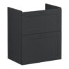 VitrA Root Classic 60cm 2 Drawer Slim Washbasin Unit - Matt Graphite