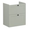 VitrA Root Classic 60cm 2 Drawer Slim Washbasin Unit - Matt Retro Green