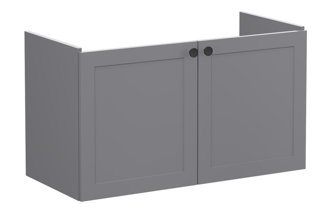 VitrA Root Classic 100cm 2 Door Washbasin Unit - Matt Grey