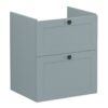 VitrA Root Classic 60cm 2 Drawer Washbasin Unit - Matt Fjord Green