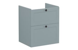VitrA Root Classic 60cm 2 Drawer Washbasin Unit - Matt Fjord Green