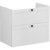 VitrA Root Classic 80cm 2 Drawer Washbasin Unit - Matt Light Grey