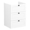 VitrA Root Classic 60cm 3 Drawer Washbasin Unit - Matt White