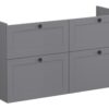 VitrA Root Classic 120cm 4 Drawer Washbasin Unit - Matt Grey