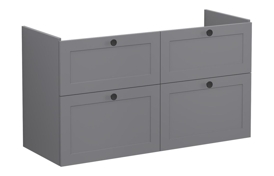 VitrA Root Classic 120cm 4 Drawer Washbasin Unit - Matt Grey