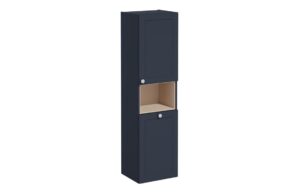 VitrA Root Classic 40cm 2 Door Semi-Tall Unit w/Laundry Basket (RH Hinge) - Matt Dark Blue