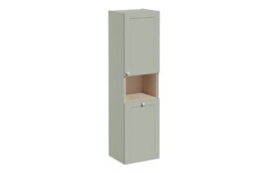 VitrA Root Classic 40cm 2 Door Semi-Tall Unit w/Laundry Basket (RH Hinge) - Matt Retro Green