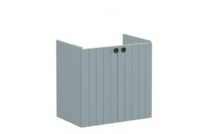 VitrA Root Groove 60cm 2 Door Wall Hung Slim Washbasin Unit - Matt Fjord Green