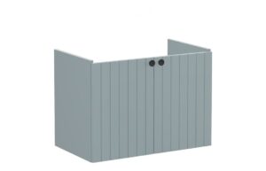 VitrA Root Groove 80cm 2 Door Wall Hung Washbasin Unit - Matt Fjord Green