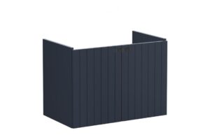 VitrA Root Groove 80cm 2 Door Wall Hung Washbasin Unit - Matt Dark Blue