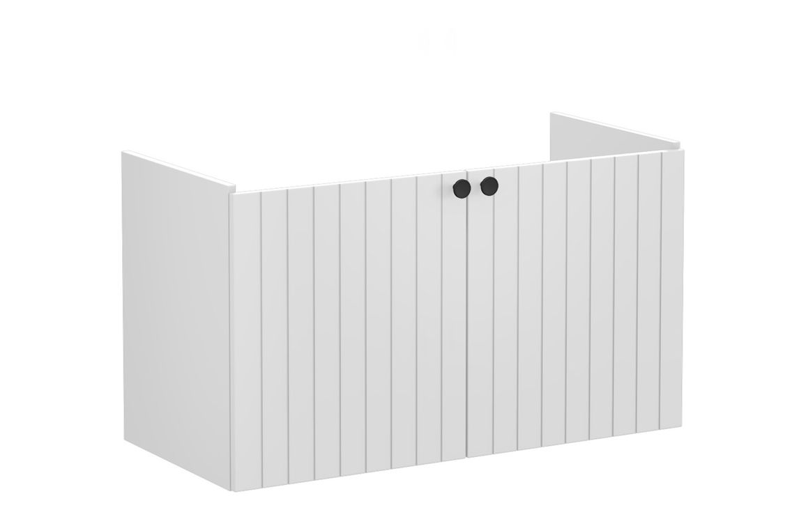 VitrA Root Groove 100cm 2 Door Washbasin Unit - Matt Light Grey