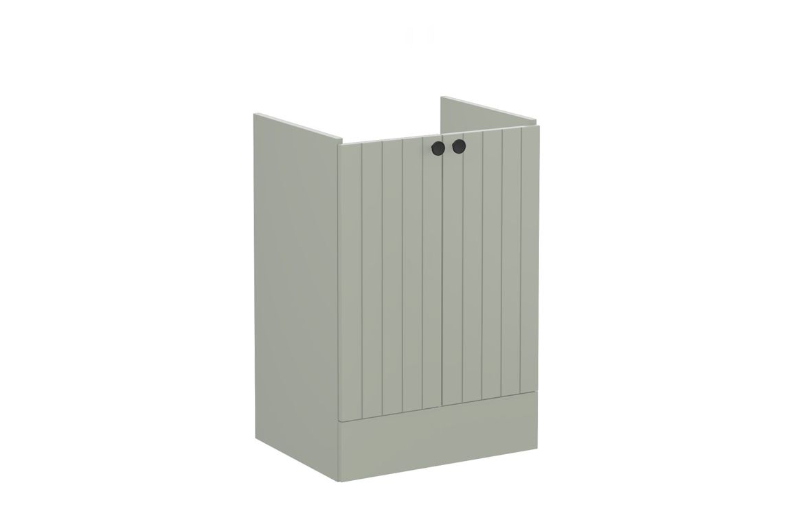 VitrA Root Groove 60cm 2 Door Floor Standing Washbasin Unit - Matt Retro Green