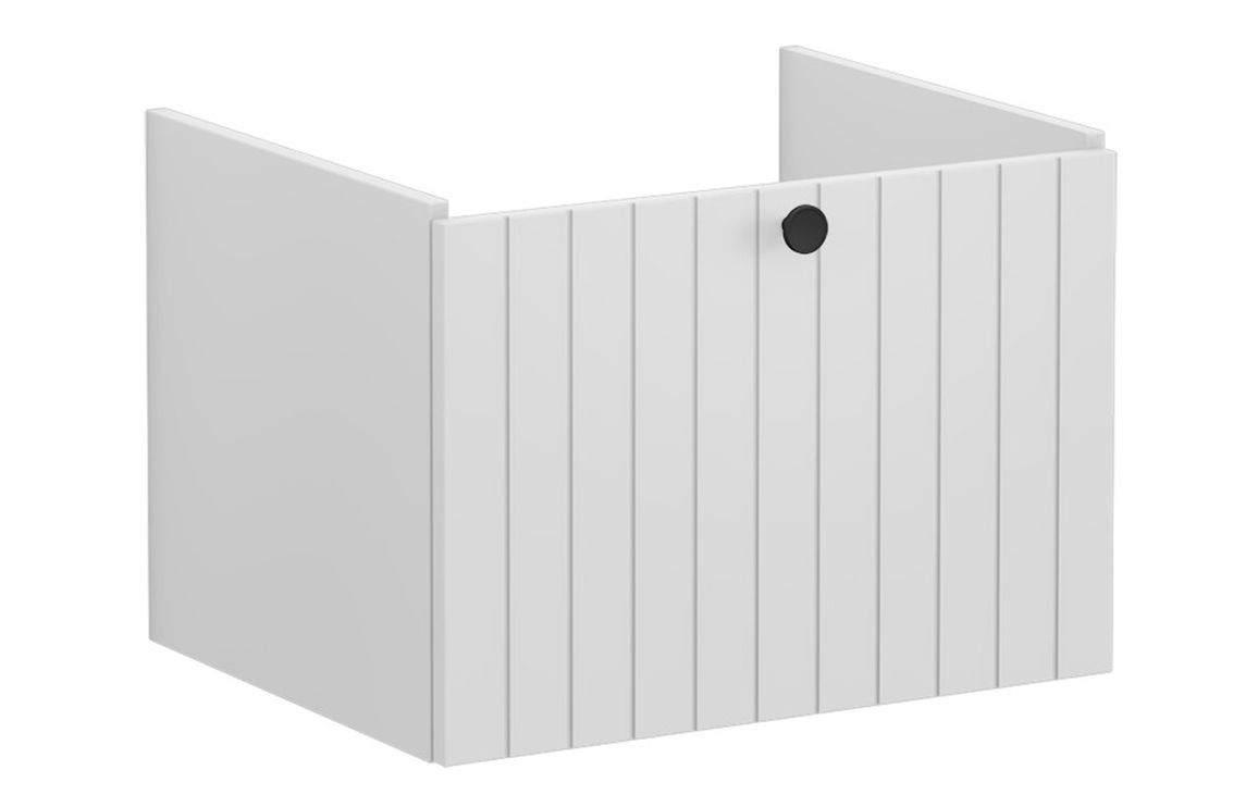 VitrA Root Groove 60cm 1 Drawer Washbasin Unit - Matt Light Grey