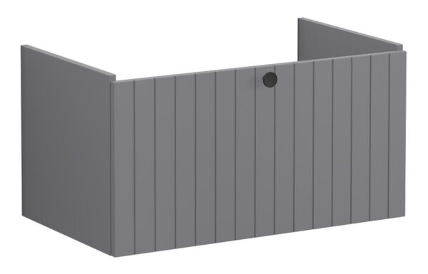 VitrA Root Groove 80cm 1 Drawer Washbasin Unit - Matt Grey