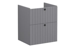 VitrA Root Groove 60cm 2 Drawer Washbasin Unit - Matt Grey