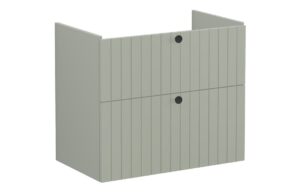 VitrA Root Groove 80cm 2 Drawer Washbasin Unit - Matt Retro Green