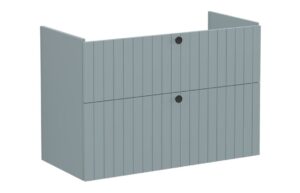 VitrA Root Groove 100cm 2 Drawer Washbasin Unit - Matt Fjord Green