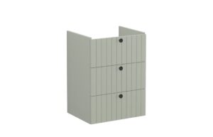 VitrA Root Groove 60cm 3 Drawer Washbasin Unit - Matt Retro Green