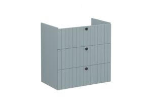VitrA Root Groove 80cm 3 Drawer Washbasin Unit - Matt Fjord Green