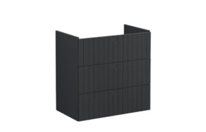 VitrA Root Groove 80cm 3 Drawer Washbasin Unit - Matt Graphite
