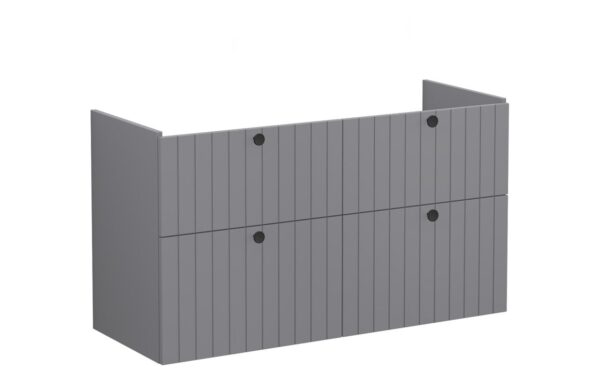 VitrA Root Groove 120cm 4 Drawer Washbasin Unit - Matt Grey