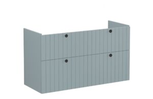 VitrA Root Groove 120cm 4 Drawer Washbasin Unit - Matt Fjord Green