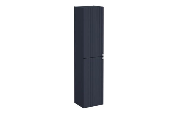 VitrA Root Groove 40cm 2 Door Tall Unit (LH Hinge) - Matt Dark Blue