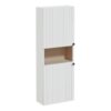 VitrA Root Groove 55cm 2 Door Semi-Tall Unit (LH Hinge) - Matt Light Grey