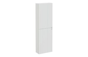VitrA Root Groove 55cm 2 Door Slim Tall Unit (LH Hinge) - Matt Light Grey