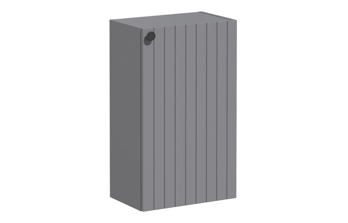 VitrA Root Groove 40cm 1 Door Slim Lower/Base Unit (RH Hinge) - Matt Grey