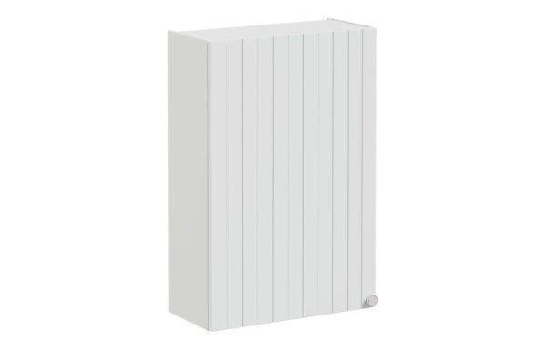 VitrA Root Groove 60cm 1 Door Upper/Wall Unit (LH Hinge) - Matt Light Grey