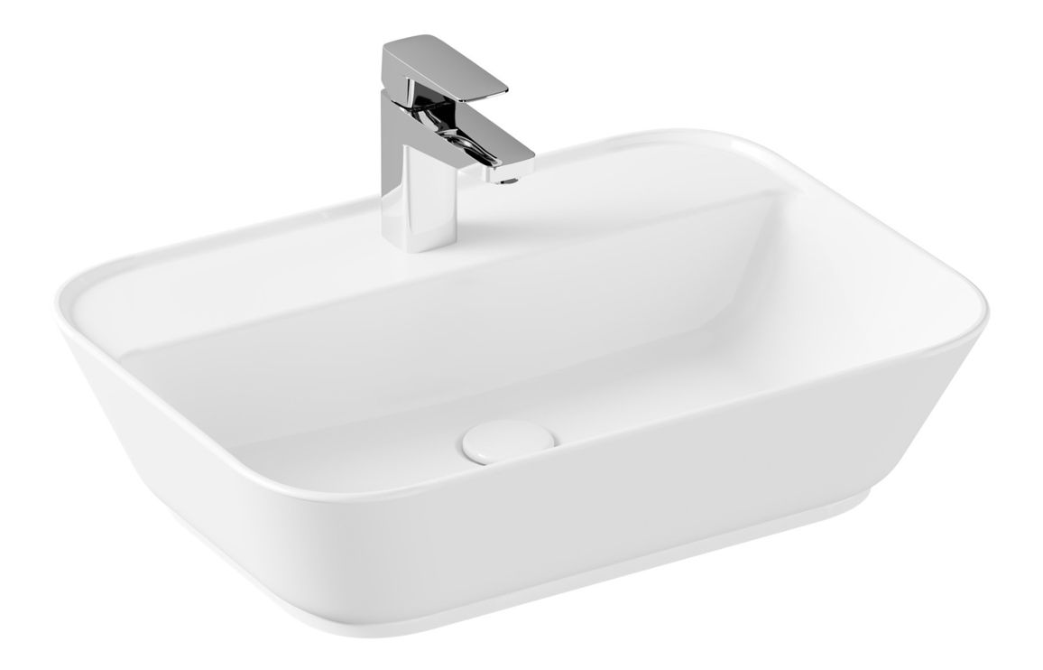 VitrA Geo 600x425mm 1TH Basin (No Overflow) - White