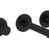 VitrA Origin Wall Mounted 3-Hole Basin Mixer - Matt Black
