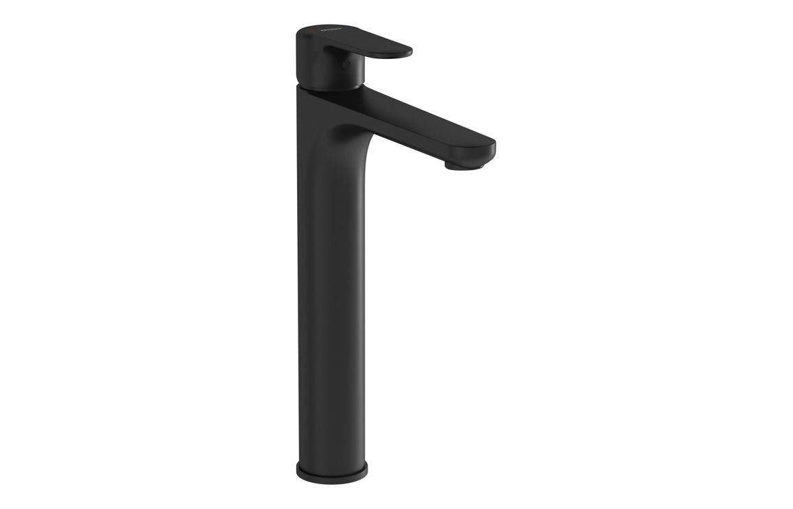 VitrA Root Round Tall Basin Mixer - Matt Black