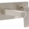 VitrA Root Square Wall Mounted Basin Mixer - Brushed Nickel