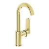 VitrA Root Round Swivel Basin Mixer - Soft Gold