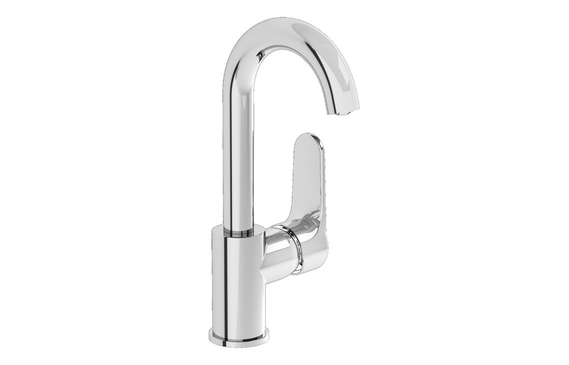 VitrA Root Round Swivel Basin Mixer - Chrome