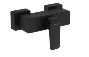 VitrA Root Square Wall Mounted Shower Mixer Valve - Matt Black