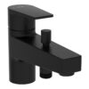 VitrA Flow Square Monohole Bath Filler - Matt Black