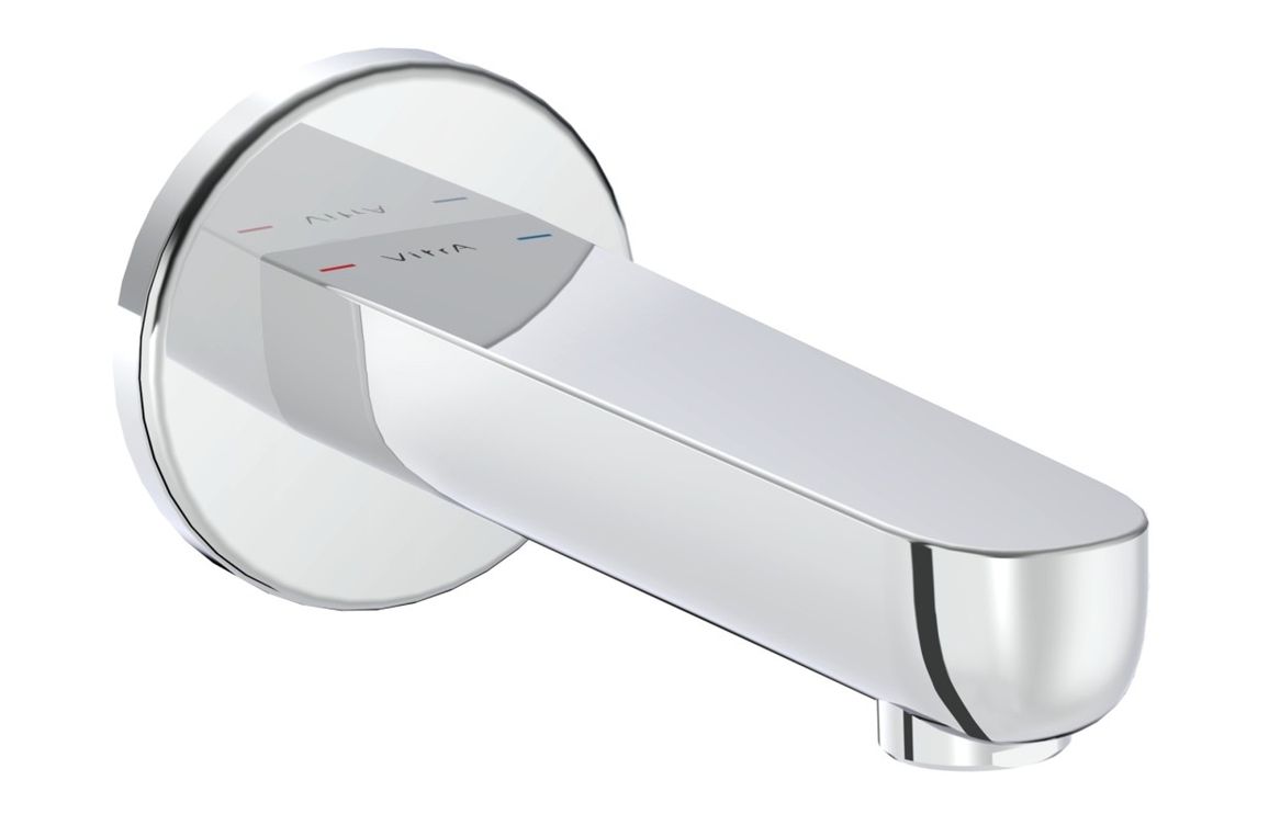 VitrA Root Round Wall Mounted Bath Spout - Chrome