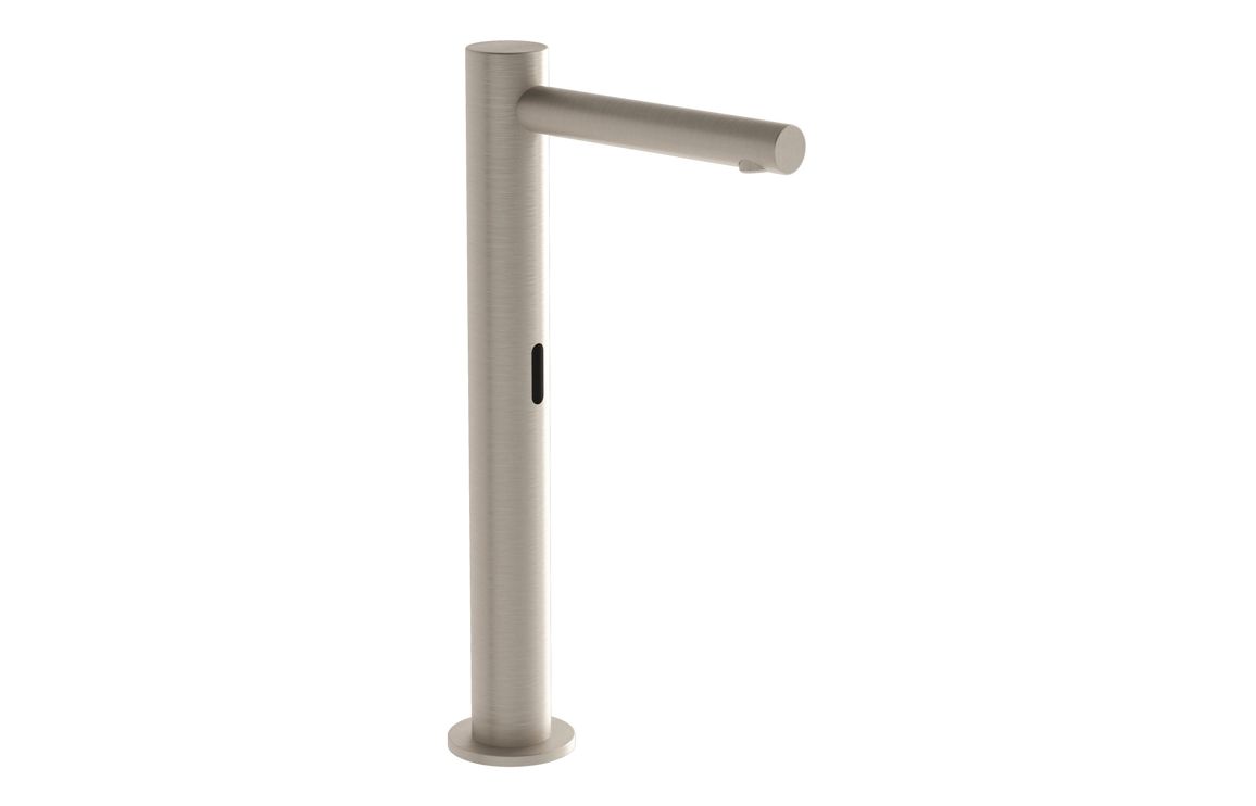 VitrA Origin Touch Free Tall Single Inlet Basin Mixer (Mains) - Brushed Nickel