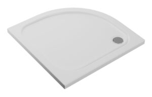 //2Go 45mm Low Profile 900mm Quadrant Tray & Waste - White